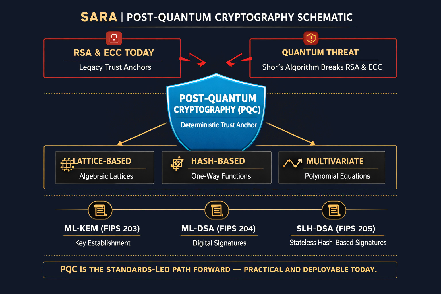 SARA Post-Quantum Cryptography Schematic